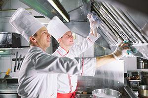 chefs cleaning